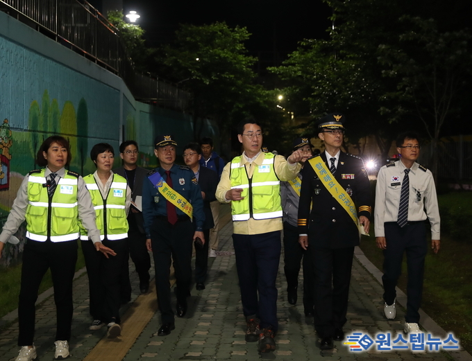 정명근 화성시장, 방범 취약지역 야간 순찰 