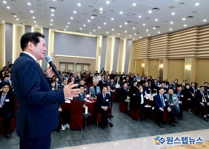 최대호 안양시장, 안양과천상의 조찬간담회 참석