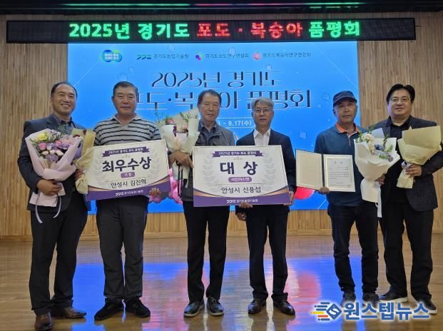 안성 포도, 경기도 포도·복숭아 품평회 대상 수상