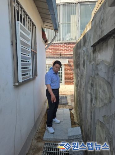 강북구의회 노윤상 의원, 삼양동 하수관로 공사 현장 점검