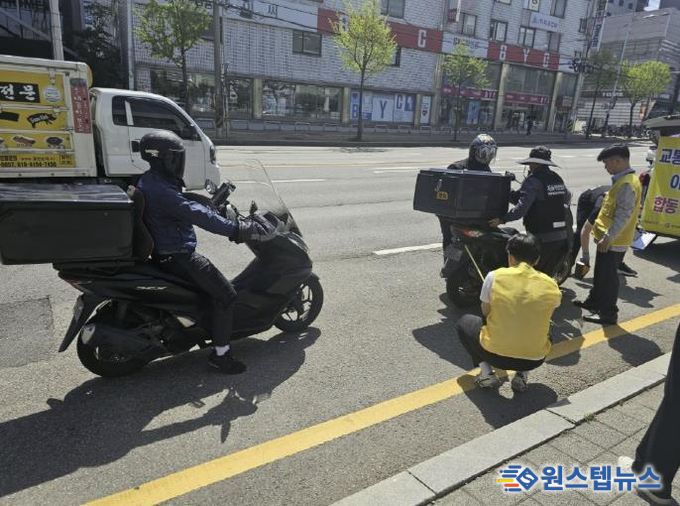 수원시 팔달구, 이륜자동차 소음·안전 합동점검 실시