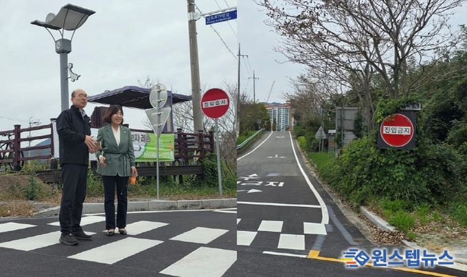 김향숙 의원, 고성읍 파크골프장 앞 회전교차로 교통안전 개선 나서