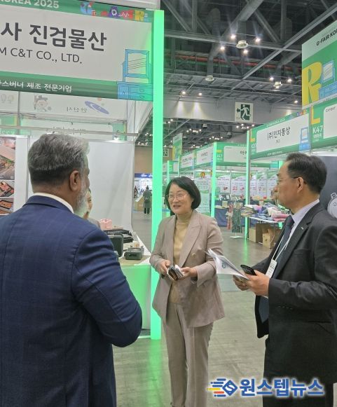신미숙 의원, 해외 바이어가 찾는 K-수출박람회…지페어 코리아 방문