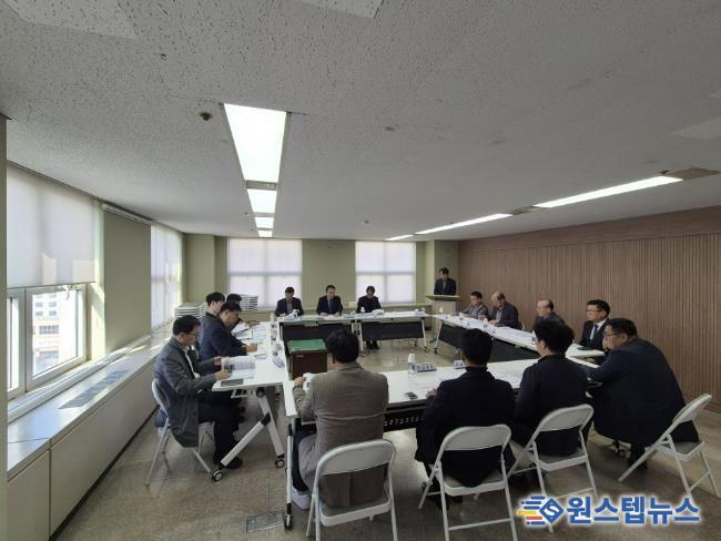 대장·역곡신도시 공사업체와 지역업체 간‘상생 간담회’ 개최 모습