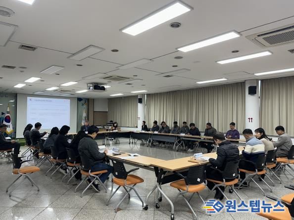 안산도시공사 본사에서 진행 중인 기능연속성 계획 훈련 모습. (사진=안산도시공사 제공)