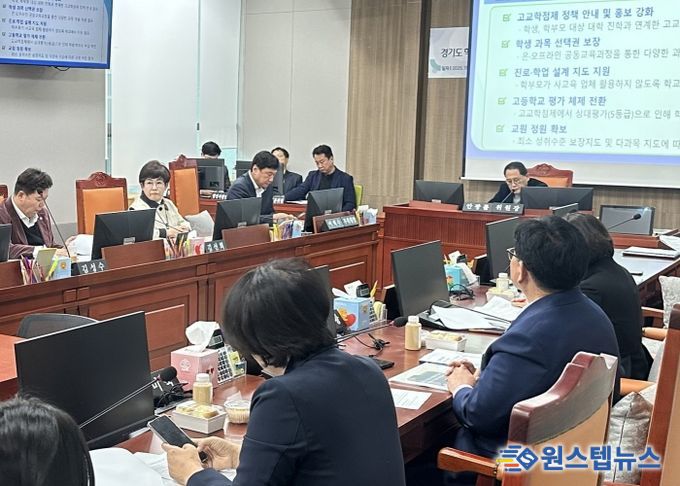 경기도의회 교육기획위원회, 고교학점제 개선 TF 회의 운영 결과보고...현장 중심 개선방안 제시