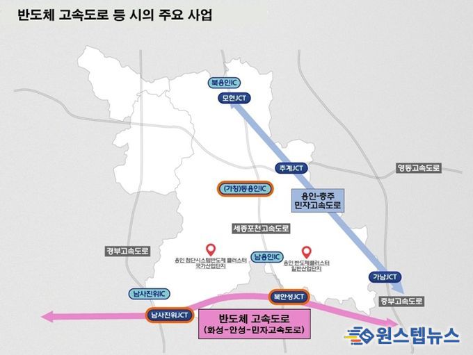 반도체고속도로 등 용인특례시의 주요 사업