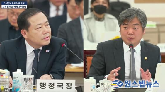 행정사무감사 중인 박원종 전남도의원