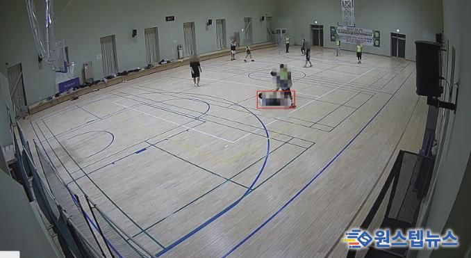 AI 영상분석을 통한 이용자 쓰러짐 탐지 화면