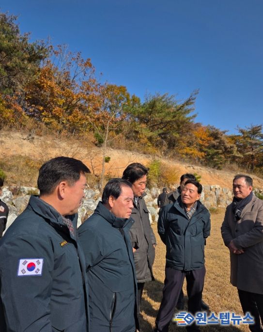 구무천 오염토 정화시설과 추모공원 건립 예정지 방문