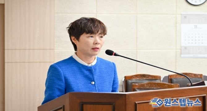 제290회 정례회 주민도시보건위원회 제1차 회의에서 제안설명 중인 김미희 의원 모습