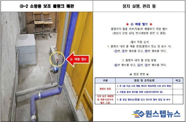 ‘학교시설 유지관리 설명서’ 내용 일부