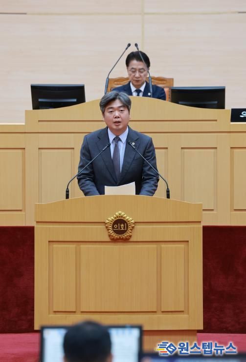 본회의 5분자유발언 중인 박원종 전남도의원