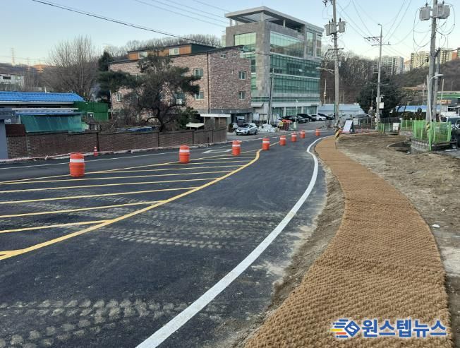 용인특례시는 고기교~고기초 후문을 잇는 도로를 확장·정비했다고 밝혔다.