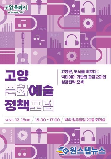 ‘2025 고양문화예술정책포럼’ 홍보문