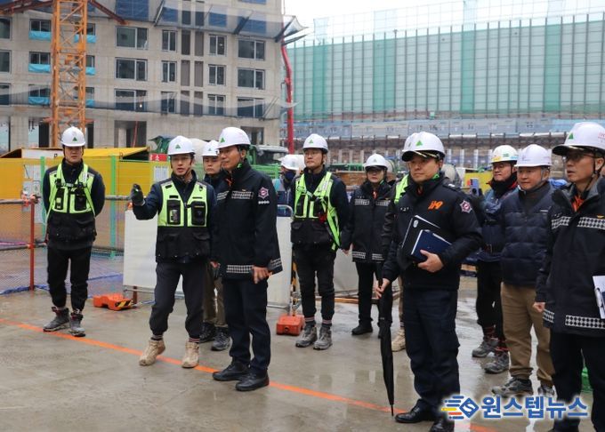 광명소방서, 5R구역 대형 공사장 관서장 현장안전지도 실시