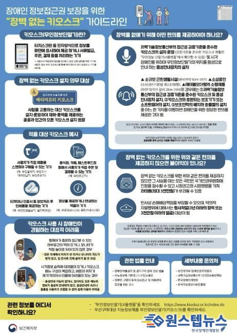 장애인 정보접근권 보장을 위한 ‘장벽 없는 키오스크’ 가이드라인 홍보물