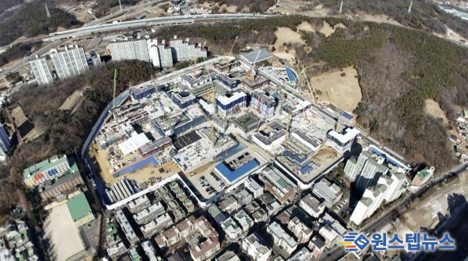 공사가 진행 중인 원당1구역 전경