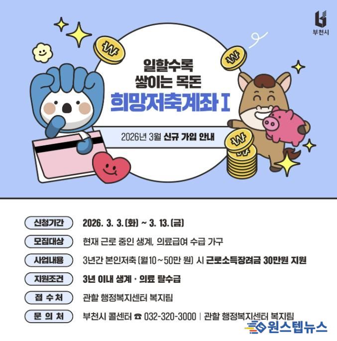 희망저축계좌(Ⅰ) 신규 모집 안내 이미지