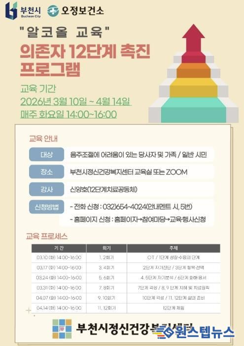 ‘의존자 12단계 촉진’교육 홍보 포스터