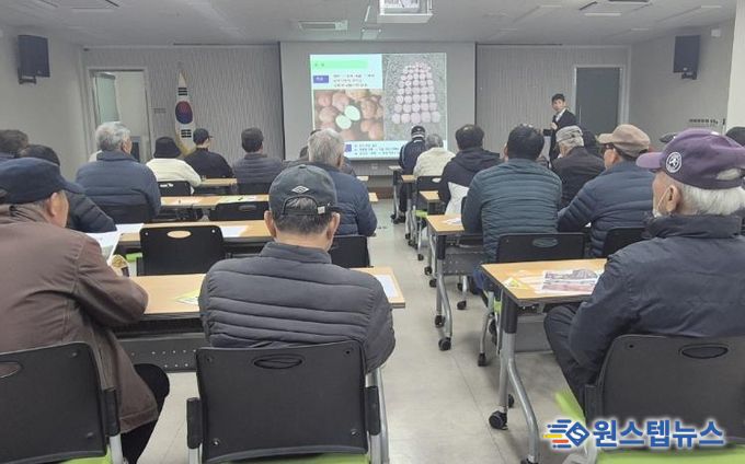 안성시 서부농업기술상담소, 기후변화 대응 고품질 감자 재배 기술 교육 실시