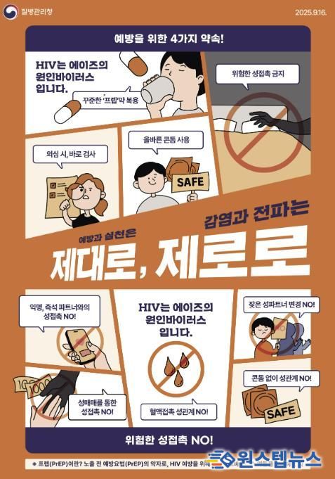 용인특례시 에이즈 예방 포스터