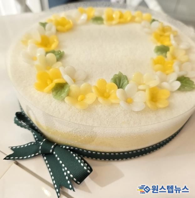봄꽃 떡케이크