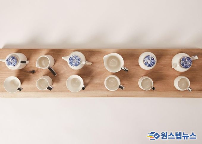 김영숙 작가 제53회 경기도 공예품대전 수상 작품(청화백자 각진 손잡이)