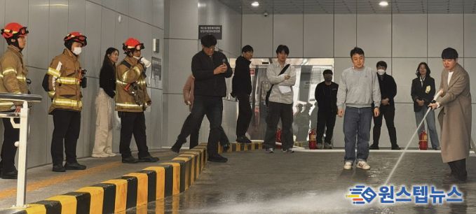 수원시 팔달구 매산동, 매산복합청사 실전형 합동소방훈련 실시