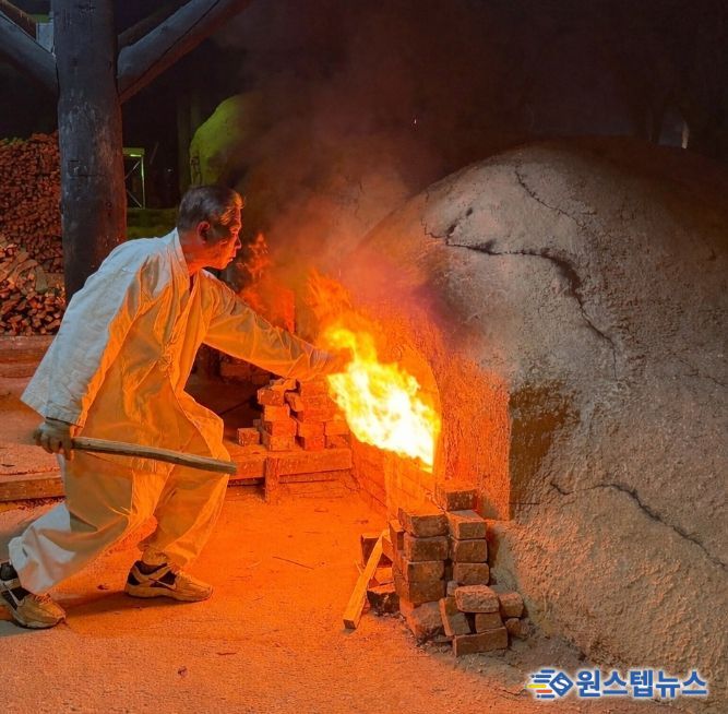 전통가마 소성 현장